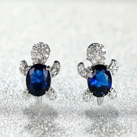 Jewelry - Blue Turtle Earrings